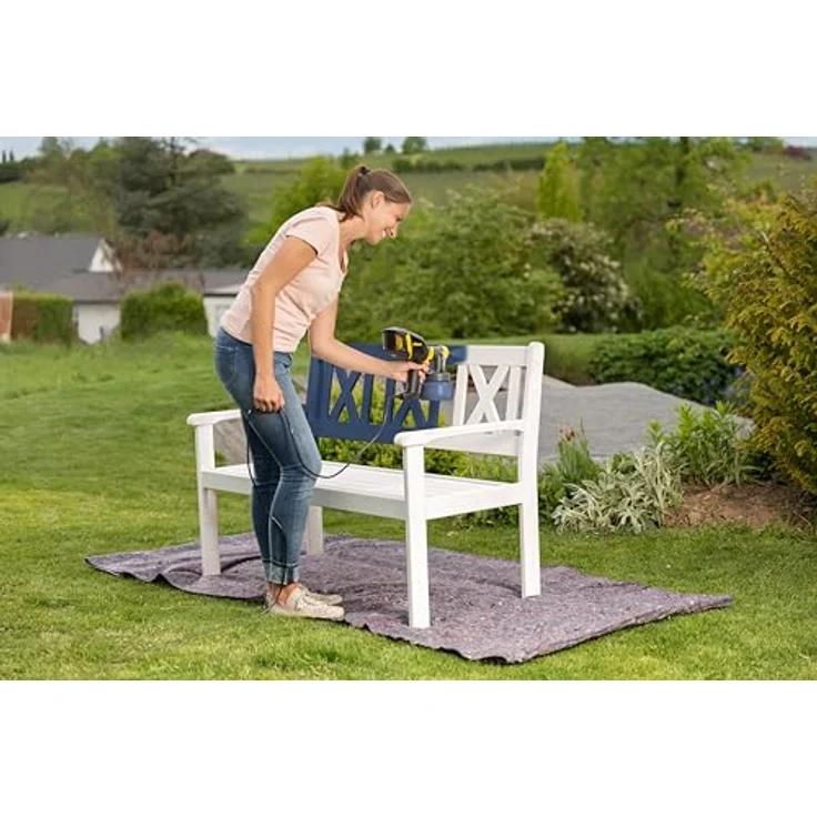 Wagner Farbsprühsystem W 150 Wood & Metal, 300 W, Förderleistung 0,14 l/min, ergonomische Spritzpistole für Holz- und Metallbeschichtungen – Bild 9