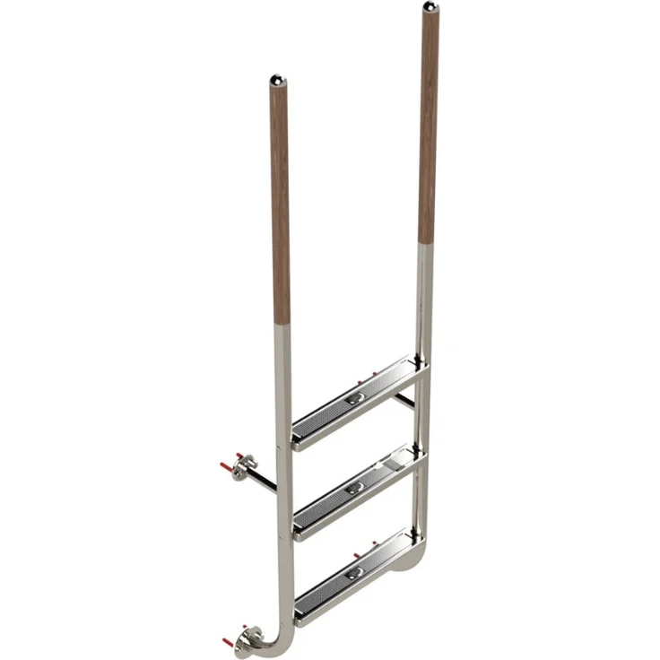 Eichenwald Poolleiter Modell 23 Roma, Edelstahl V4A mit 3 Stufen und einschraubbaren Griffstangen, Beckentiefe 1060mm