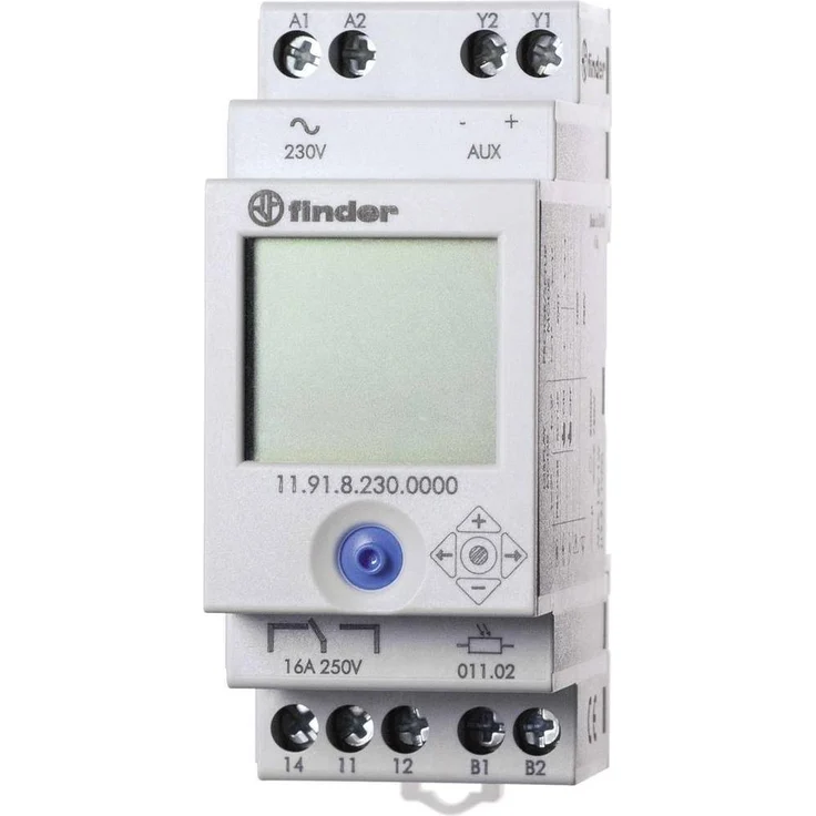 Finder Dämmerungsschalter mit Zeitschaltuhr, 230 V AC, 1 Wechsler, IP54, für Leuchtenlasten bis 2000 W – Bild 1