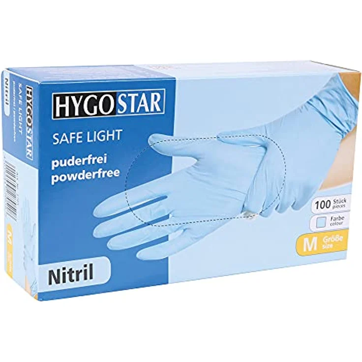 Nitril-Handschuhe ''SL'' PF - Gr.L - 100stk - blau – Bild 2