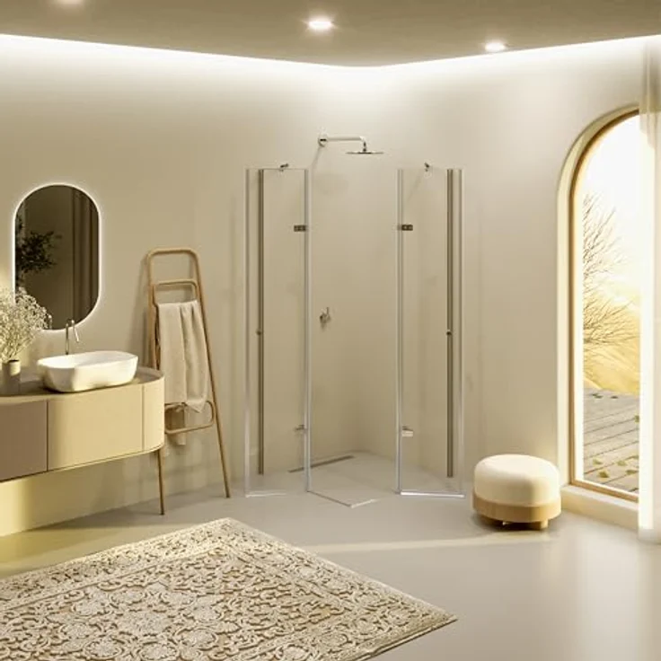 i-flair ALICE Duschkabine 70x85 cm, Eckdusche mit Eckeinstieg, 190 cm Höhe, 6 mm ESG Sicherheitsglas klar mit Nano-Beschichtung – DK19 – Bild 3