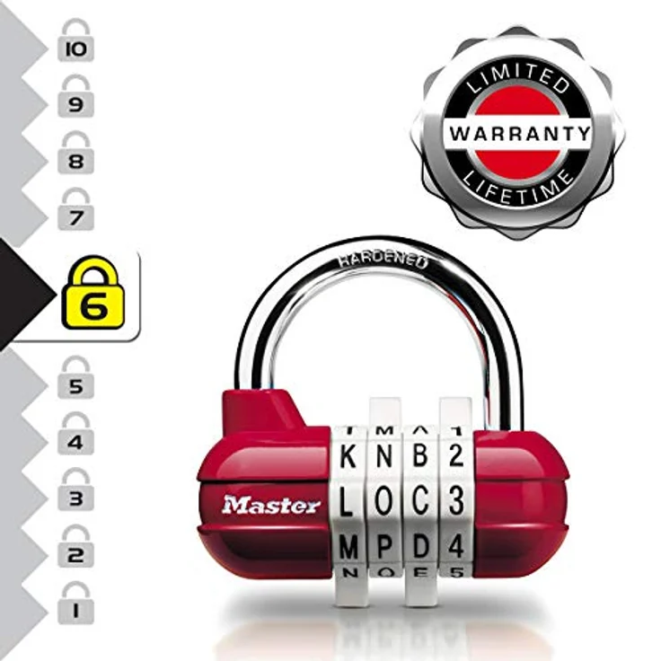 Master Lock Pro Sport Zahlenschloss - Farblich Sortiert, 1534EURD – Bild 5