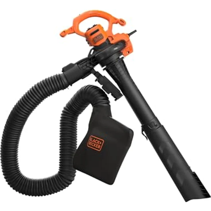 Black & Decker BEBLV300SB-QS, 3000W 3-in-1 Laubsauger und Laubbläser mit 404 km/h Blasgeschwindigkeit, ergonomischem Design und 40-Liter-Sammelbeutel – Bild 3