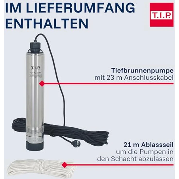 T.I.P. AJ 4 Plus 55/50 30104 Tiefbrunnenpumpe – Bild 8