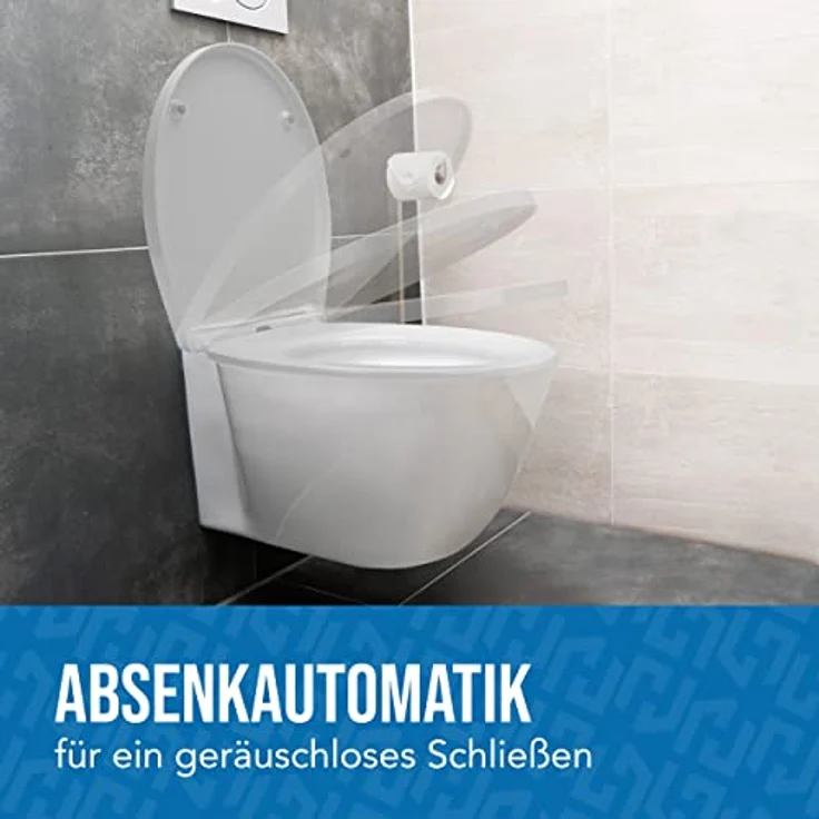 Lion Home WC Sitz, Duroplast mit Absenkautomatik bis 150 kg, Quick-Release Funktion, oval – Bild 4