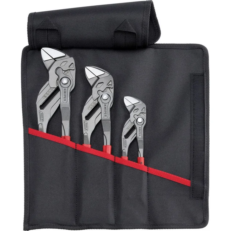 Knipex 00 19 55 S11, 3-teiliges Zangenset in hochwertiger Rolltasche, Zangenschlüssel 180, 250 und 300 mm – Bild 1