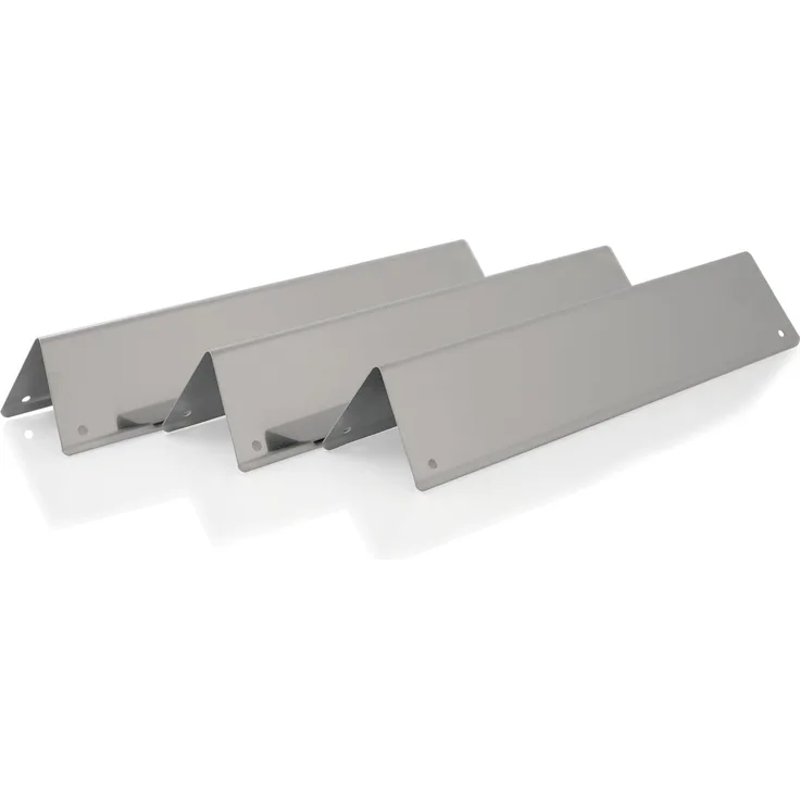 BBQ-Toro Gasgrill BBQ-Toro Edelstahl Flammenverteiler Set (3 Stück), Passt zu: Weber Spirit 200 Serie ab 2013 (Regler an der Vorderseite)