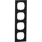 Merten - M-Pure-Rahmen, Aus Recyceltem Ocean Plastic Material, 4fach, Schwarz Matt, IP20, IK03, MEG4040-3603