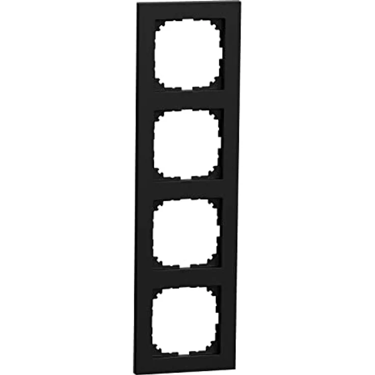 Merten - M-Pure-Rahmen, Aus Recyceltem Ocean Plastic Material, 4fach, Schwarz Matt, IP20, IK03, MEG4040-3603