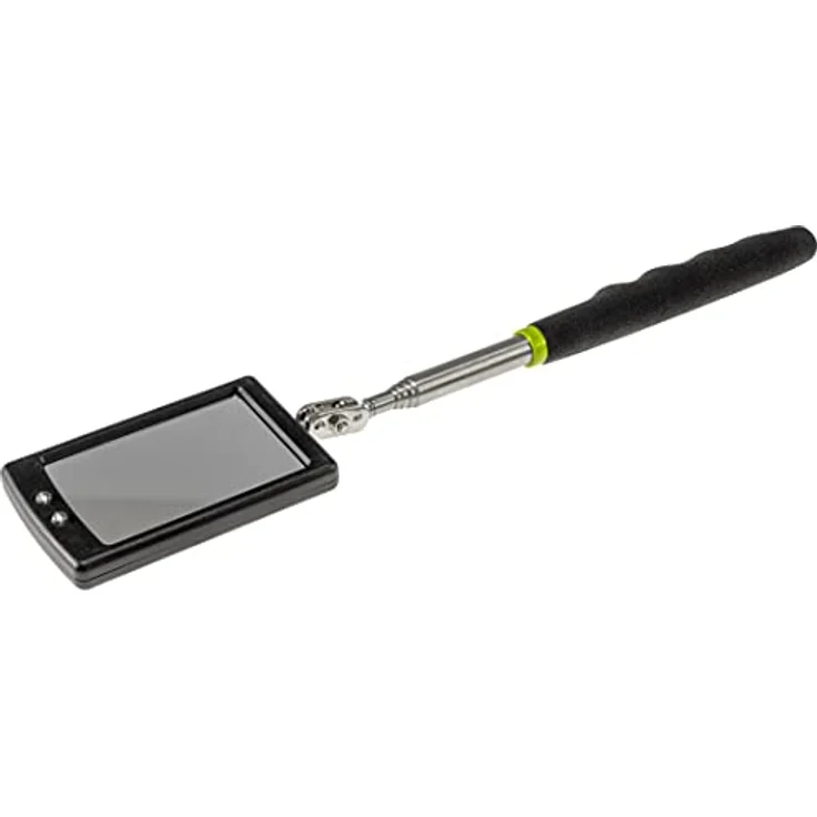 Teleskop Spiegel mit LED Beleuchtung Gesamtlänge 28,5-87,5cm Spiegel 65x40mm – Bild 5