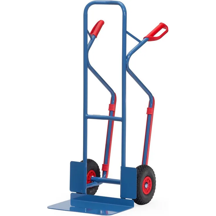 FETRA Sackkarre Stapelkarre B1331P, Stahlrohr mit pannensicherer PU-Bereifung, blau