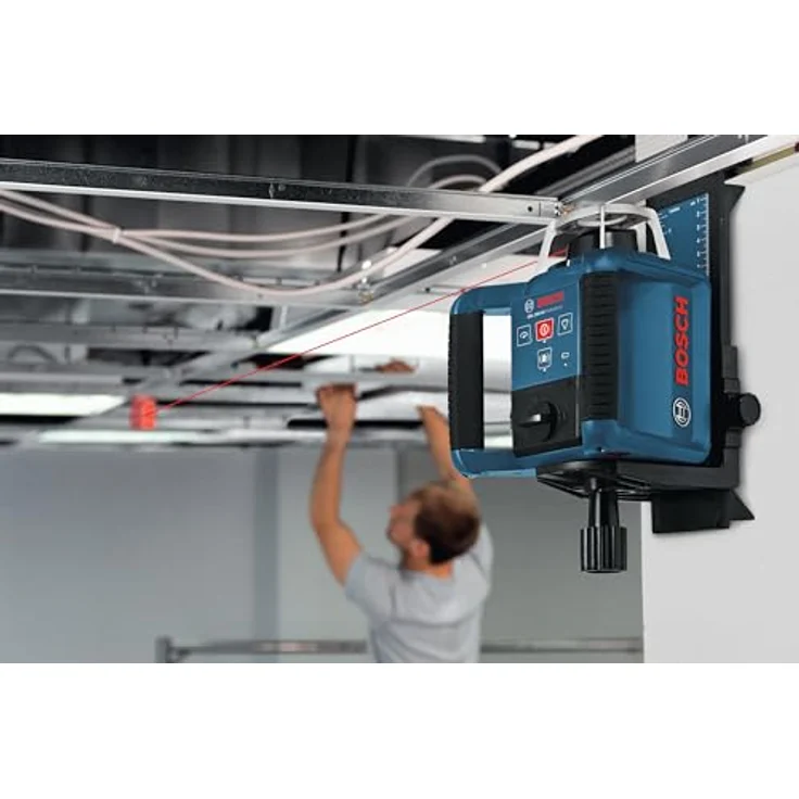 Bosch Professional GRL 300 HV, 300 m Arbeitsbereich mit Empfänger, Fernbedienung, Transportkoffer, Empfänger, Wandhalter – Bild 5