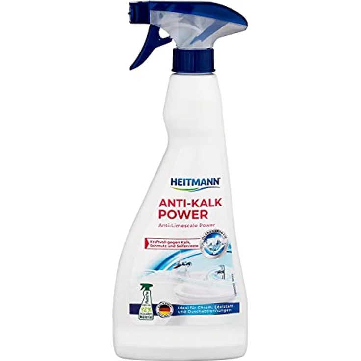 HEITMANN Anti-Kalk Power-Spray - Dreifach Stark gegen Schmutz, Kalk und Seifenrest - Dermatologisch geprüft – Bild 1
