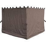 QUICK STAR 4 Seitenteile für Pavillon Nizza 3x3m Seitenwand Taupe/Beigegrau RAL 7006 - Preisvergleich
