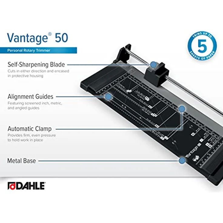 DAHLE Rollenschneider VANTAGE 50 40050-20059 190x420mm DIN A4 grau – Bild 5