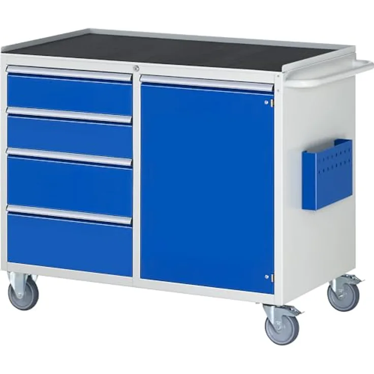 Werkstattwagen Metallablage H975xB1145xT650mm grau-blau Schubl.xH 2x150,2x210mm
