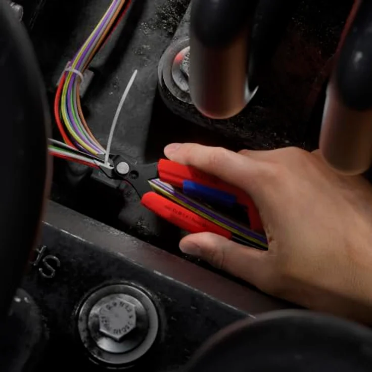 Knipex 78 61 150 Elektronik- und Feinmechanik Seitenschneider, kompakte Zange mit schmalen Griffen für präzise Schnitte bis Ø 1,6 mm, 158mm – Bild 3