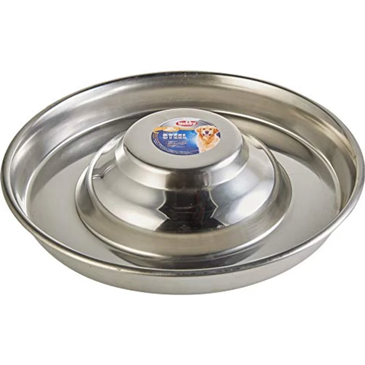 Nobby Welpenfutterring Edelstahl, Ø 29cm (1,2 L), breite Futterrinne zur gemeinsamen Welpenfütterung – Bild 2