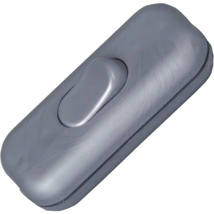 Kopp Abdeckrahmen 191320086, Schnurschalter in Silber, 6 A Nennstrom, halogenfrei – Bild 1