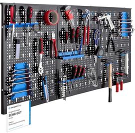 Arebos Werkzeugwand 3-teilige Lochwand mit 17-teiligem Hakenset