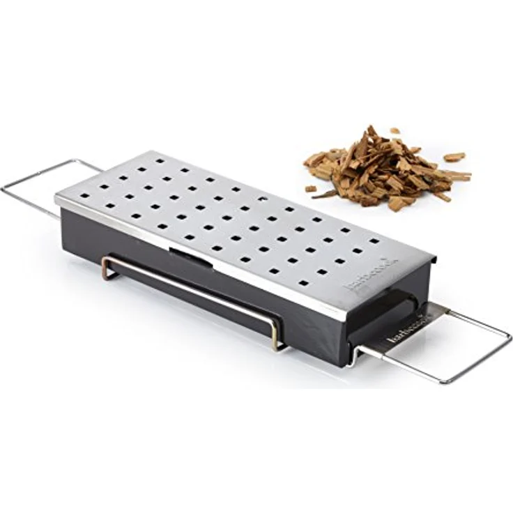 Räucherbox Edelstahl für Räucher-Chips verleiht Fleisch Fisch Rauch-Auroma Universal geeignet Holzkohlegrill Gas-Grill – Bild 2