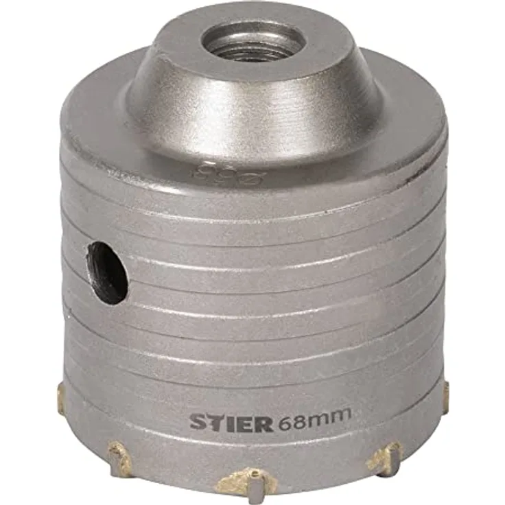 STIER Hohlbohrkrone 68 x 50 mm M16 - Robustes Gehäusematerial, ideal für Schalterdosen, 50 mm Arbeitslänge