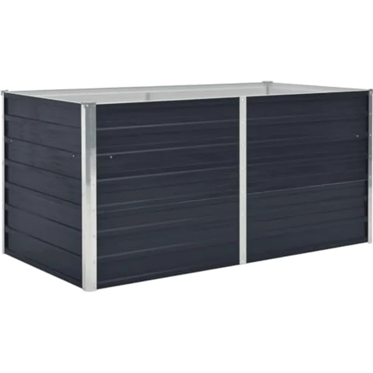 vidaXL Hochbeet 160 x 80 x 45 cm Verzinkter Stahl Anthrazit – Bild 2