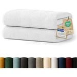 Blumtal Saunatuch 80x200 cm, Weiß, Oeko-Tex® Standard 100, 100% Baumwolle, hohe Saugfähigkeit, mit Aufhängeschlaufe