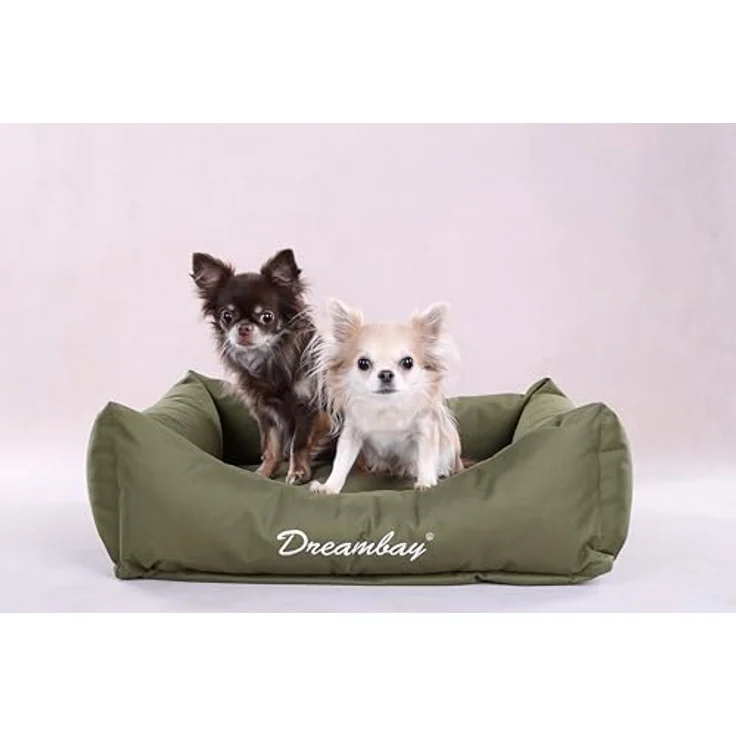 Flamingo Korb Dreambay® Rechteck Olivgrün - Wasserabweisend und Waschbar - Abnehmbarer Bezug mit Reißverschluss - Nachhaltig – Bild 4