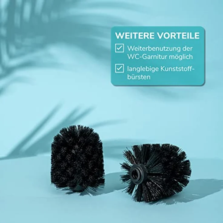 bremermann Ersatz-Bürstenköpfe 2-TLG. Set für Wand-WC-Bürsten rund und eckig – Bild 4