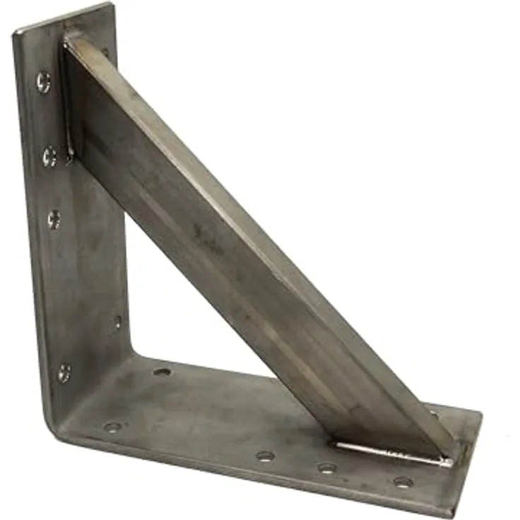 dynamic24 Holzkonstruktionsbeschlag Edelstahl Winkel 200x200x100mm, verstärkt 5mm, Schwerlast Bauwinkel