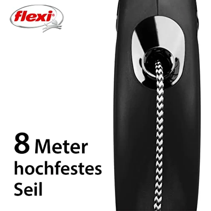 Flexi Hundeleine New Classic S Länge: 8 m, schwarz – Bild 4