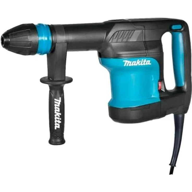 Makita HM0870C Stemmhammer 1100 W SDS-max 7,6 J mit Transportkoffer, Gewebetuch, Bohrerfett – Bild 4