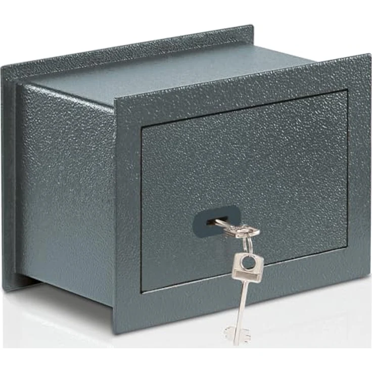 BURG-WÄCHTER Wandtresor Pure-Safe PSW 110 K, 4,6 l, 7,2 kg, Anthrazit, mit Doppelbartschloss und unauffälligem Design – Bild 1