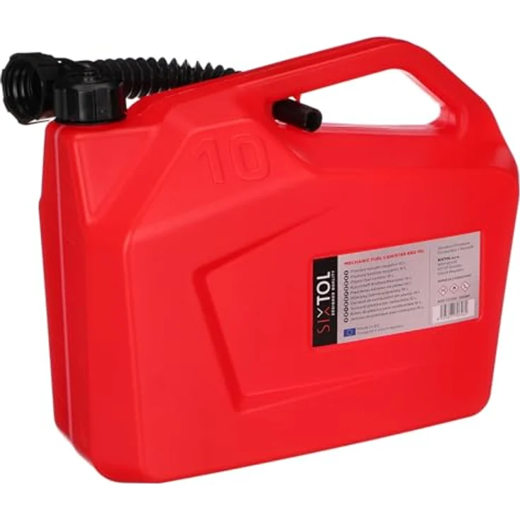 SIXTOL Kunststoffkanister MECHANIC FUEL CANISTER RED, 10L, chemikalienbeständig mit flexibler Ausgießvorrichtung und UN-Zertifizierung – Bild 4