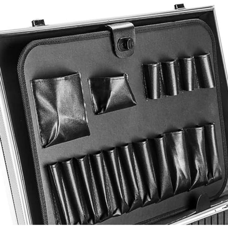 TOPEX Aluminiumkoffer, 45x15x32 cm, 2,4 kg, mit verstellbaren Trennwänden und ergonomischem Griff – Bild 2