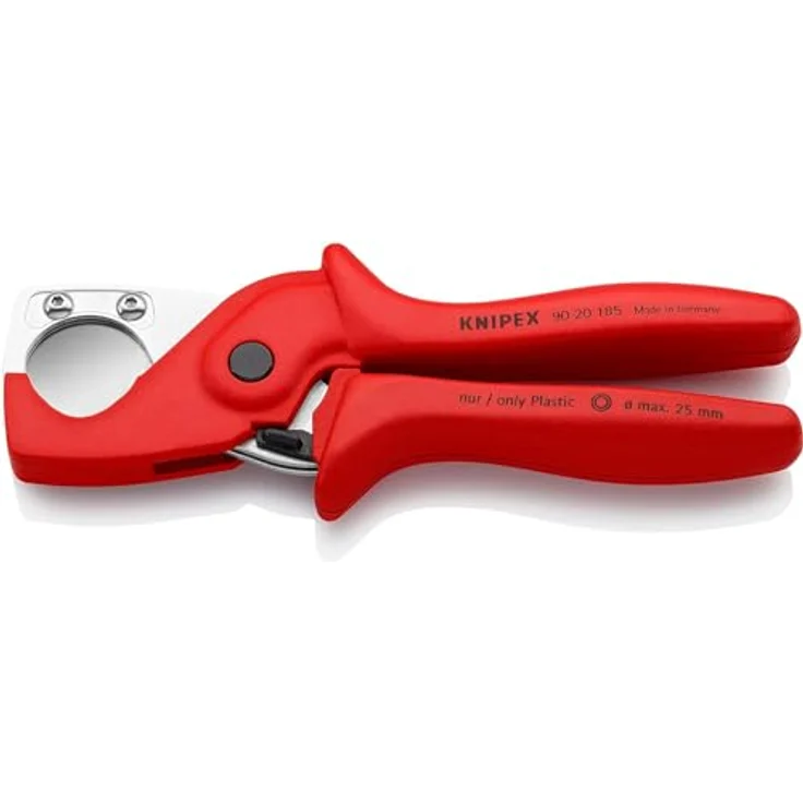 Knipex 90 20 185 SB, Schlauch- und Schutzrohrschneider für Kunststoffrohre bis Ø 25 mm, glasfaserverstärkter Kunststoffkörper – Bild 2