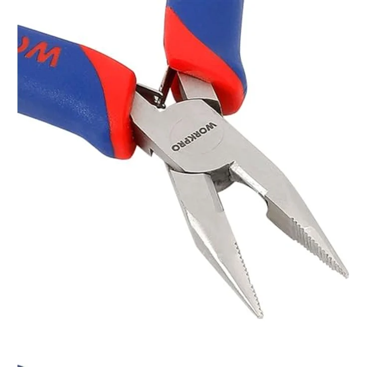 WorkPro Flachzange WP231095, Mini-Spitzzange aus Chrom-Vanadium-Stahl, rostfrei und korrosionsbeständig – Bild 3