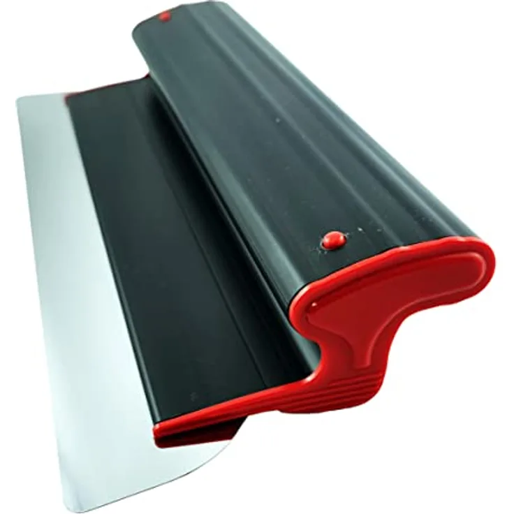 HALBAU Flächenspachtel 800 mm, Edelstahl, flexibles Blatt 0,3 mm, ergonomischer Kunststoffgriff, ultraleicht