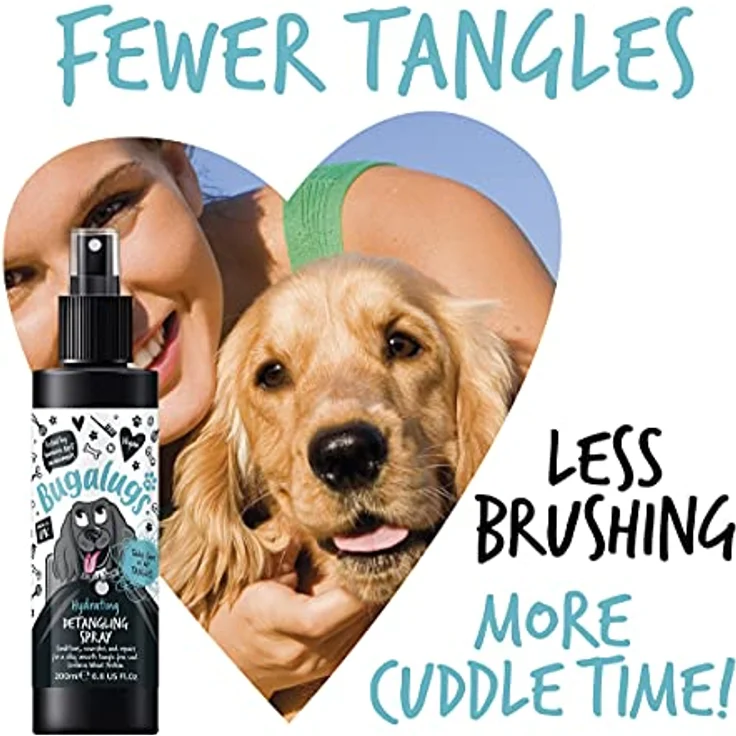 Bugalugs Fellentwirrer Entwirrungsspray, 200ml, pH-ausgeglichen, verschiedene Düfte, 3-in-1 Pflege für seidig-glattes Fell – Bild 9