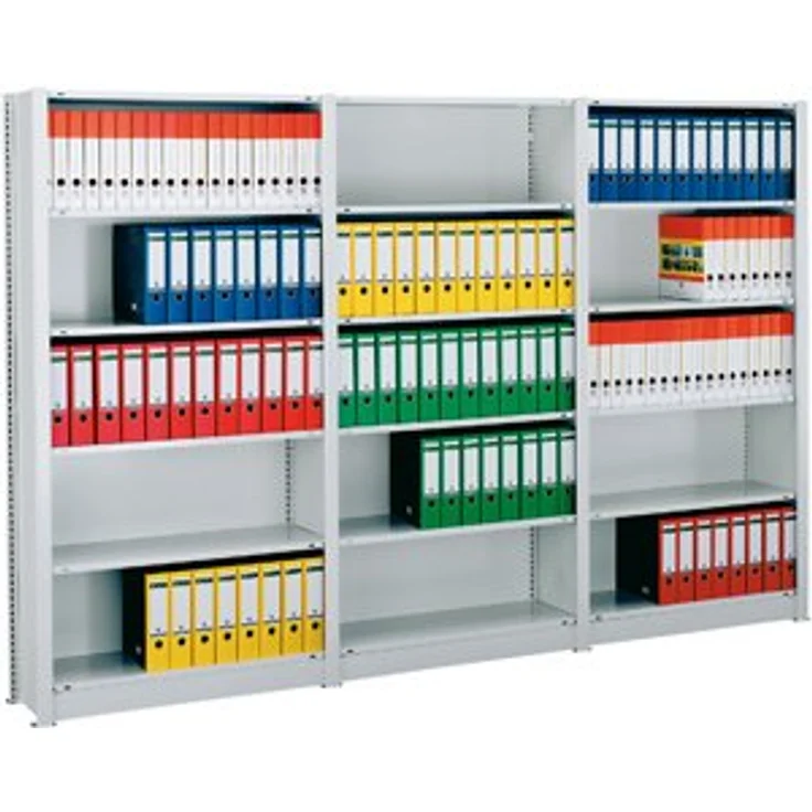 Schulte Lagertechnik MULTIplus85 Kellerregal, Stecksystem Grundregal, 2300 x 1000 x 300 mm, 7 Fachböden, verzinkt – Bild 4