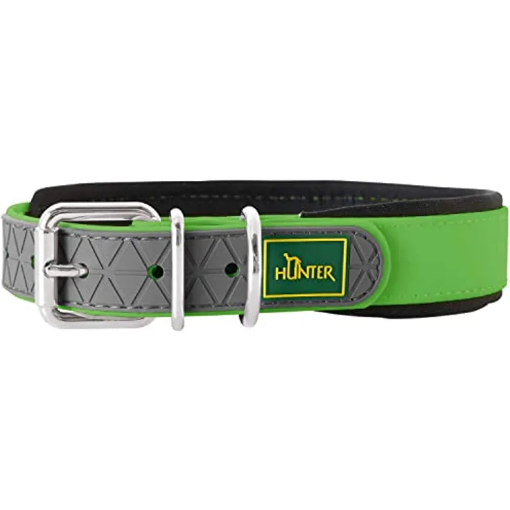 HUNTER CONVENIENCE COMFORT Hundehalsband, Kunststoffmaterial, Neopren, 50 M, apfelgrün
