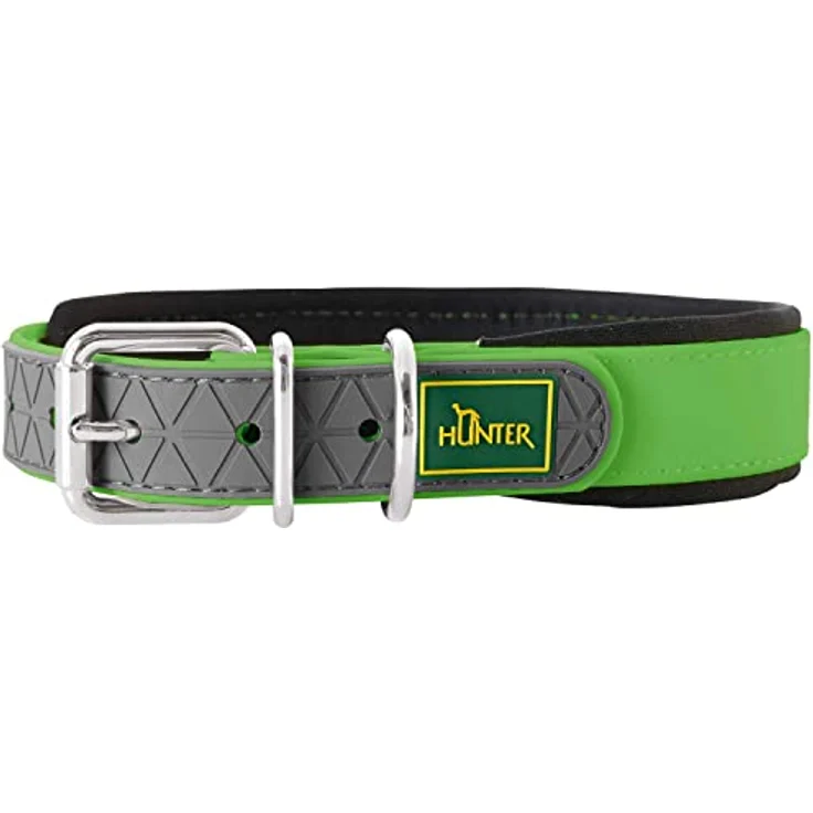 HUNTER CONVENIENCE COMFORT Hundehalsband, Kunststoffmaterial, Neopren, 50 M, apfelgrün – Bild 1
