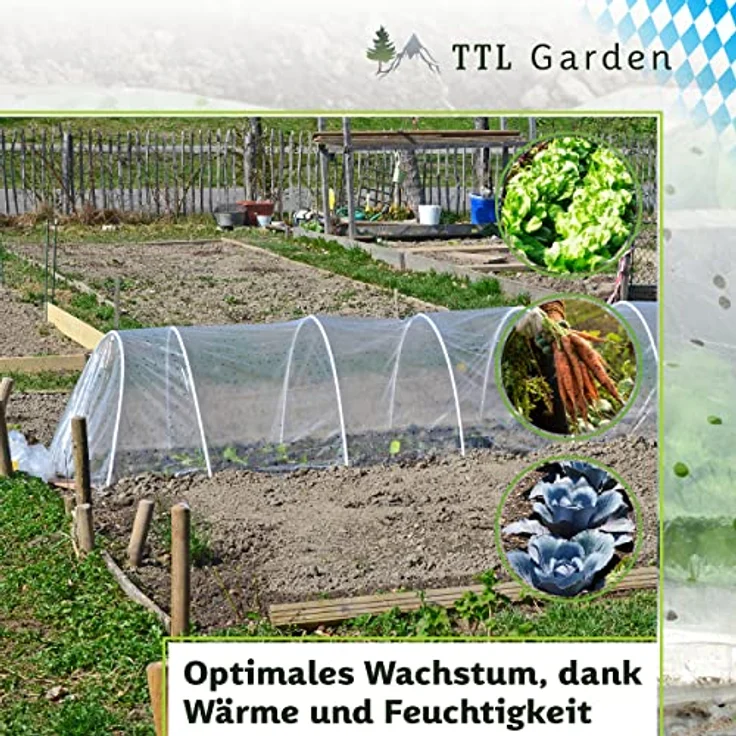 TTL GARDEN Quick&Easy Beettunnel 300x45x30cm, PE Folie für Frühbeet Effekt, ideal für Gemüse und Jungpflanzen – Bild 5