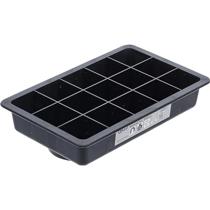 BGS TECHNIC Magnet-Haftschale 15 Fächer, 120 x 190 mm, gummigeschützt, Haltekraft bis 2 kg – Bild 1