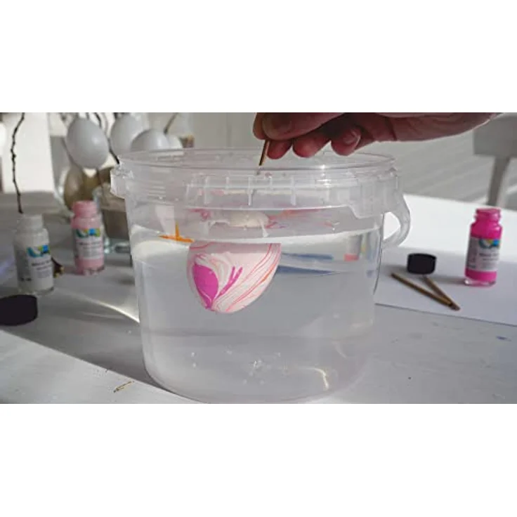 Kreul 73614 - Magic Marble Marmorierfarbe Set Love Neon Tauchmarmorieren 6x 20ml – Bild 8