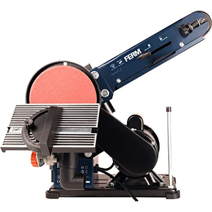 FERM Bandschleifmaschine ? 350W ? 150mm - einschl. 2 Schleifbänder (P80 & P120) und 2 Schleifscheiben (P80 & P120) – Bild 6
