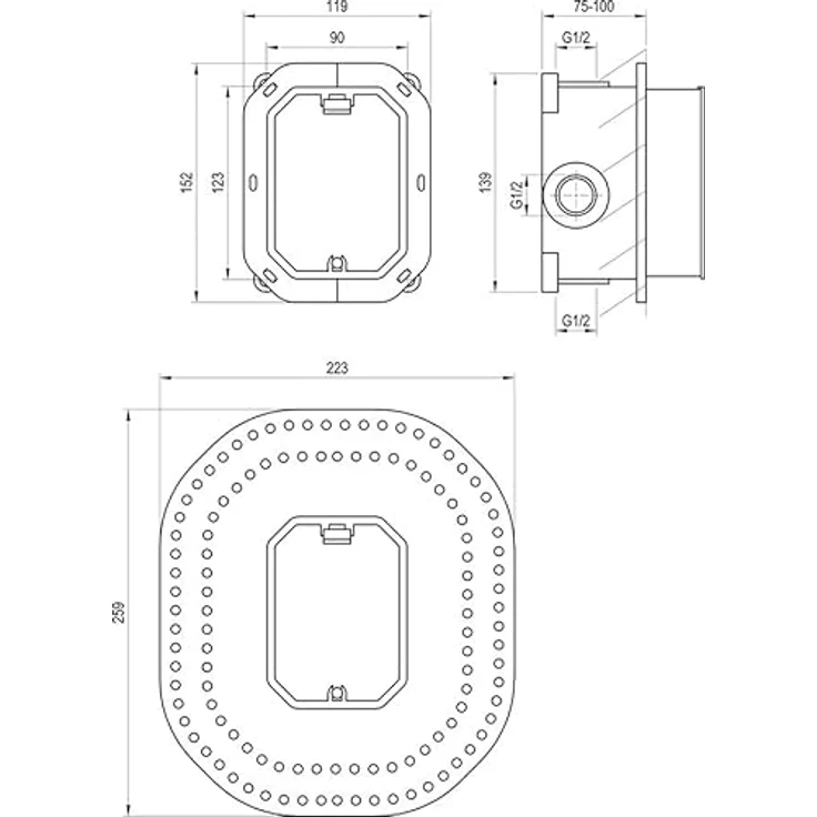 RAVAK Unterputzkörper R-Box RB 070.50, hohe Flexibilität bei Tiefeninstallation, für Wanne und Dusche, 10 Jahre Herstellergarantie – Bild 5