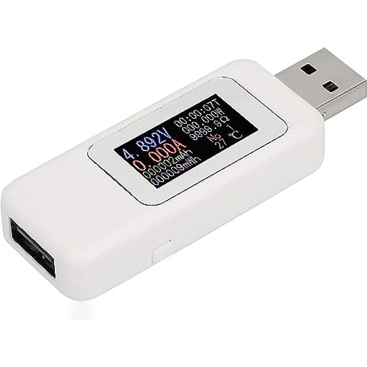 Retoo Spannungsprüfer USB Multimeter Tester Messgerät Leistungstester Strommessgerät, (USB-Messgerät Handbuch auf Deutsch Originalverpackung), Verbesserte Version, Speicherfunktion, Breite Anwendung, Genauigkeit – Bild 5
