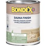 Bondex Sauna Finish Farblos 1 L für 12 m² | Wasser- und schmutzabweisend | Schutz auf Basis von natürlichen Wachsen | Kein Ausdünsten oder Abfärben | Seidenmatt | Holzpflege | Holzwachs